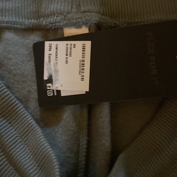 90 Degree By Reflex Blossom Olive Women's Sweat Pants Size Large NWT - Picture 4 of 5